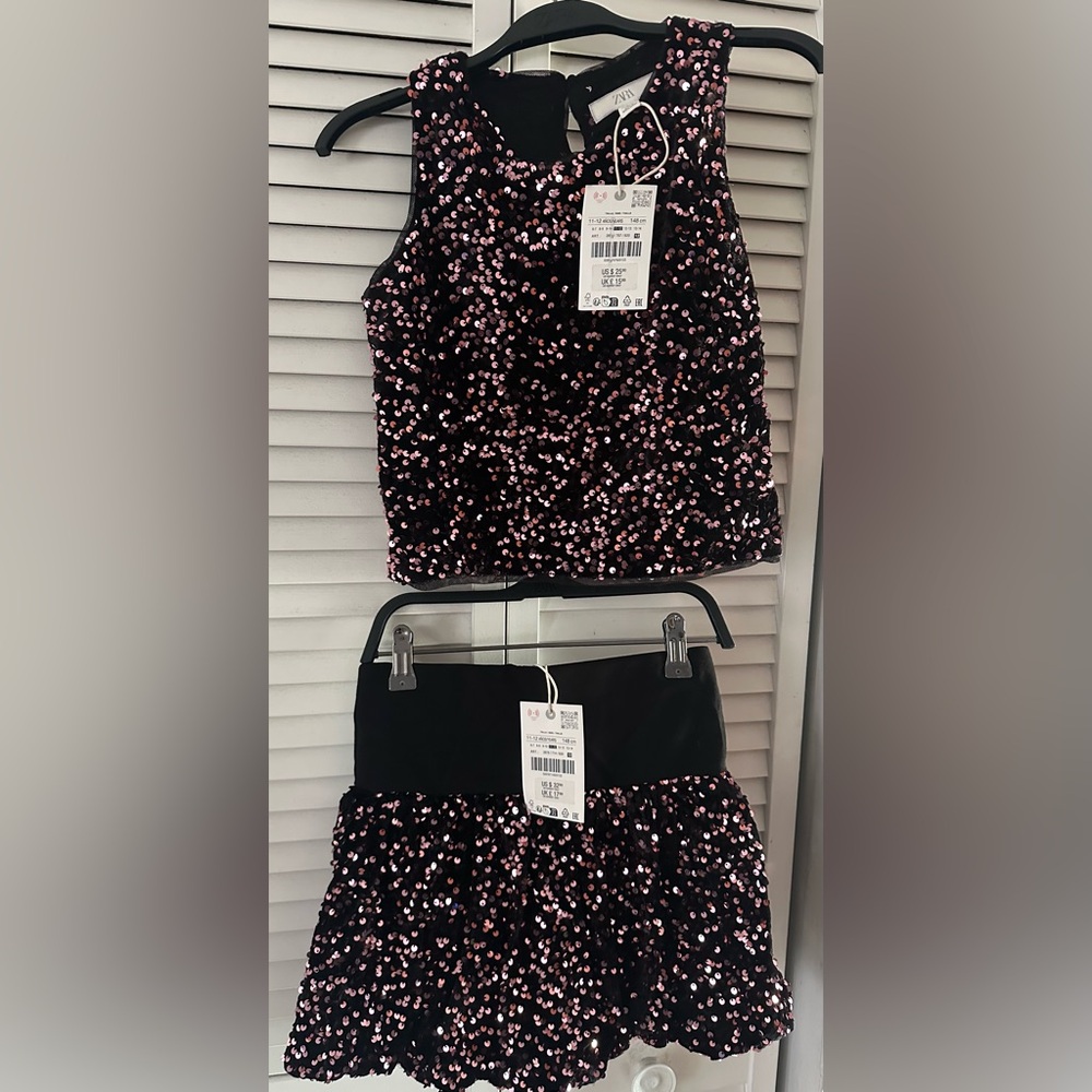 Zara Kids Dress Set - Black and Pink